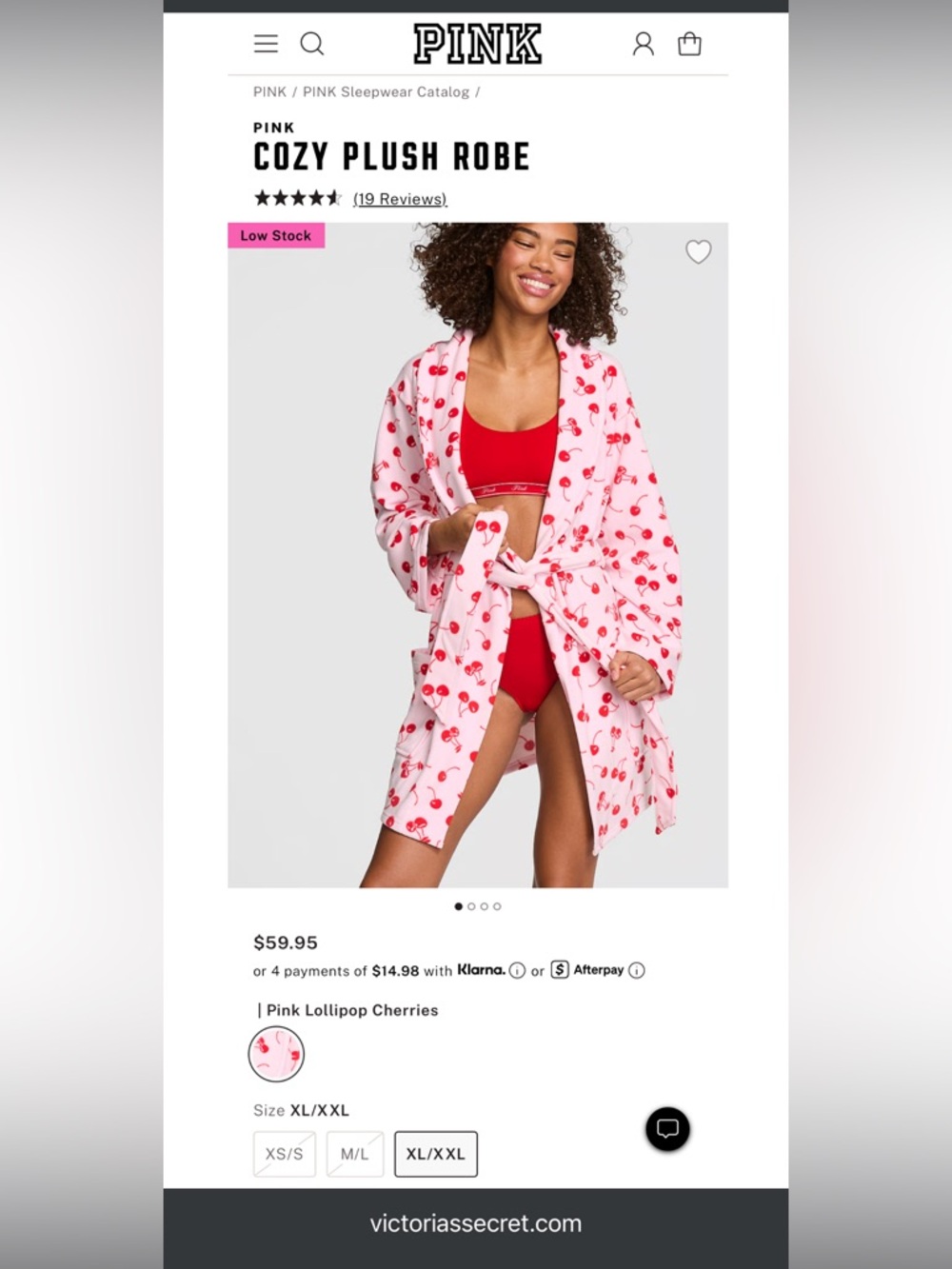 PINK Victoria's Secret Cozy Plush Robe